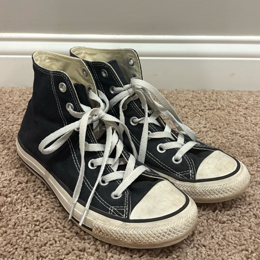 Converse Black and White High-Top Sneakers